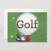 Carte Postale Drapeaux du panier composite Golf (Devant / Derrière)