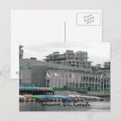 Carte Postale Drapeaux et canoës de vol (Devant / Derrière)