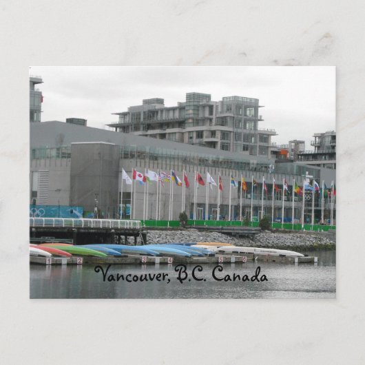 Carte Postale Drapeaux et canoës de vol (Devant)