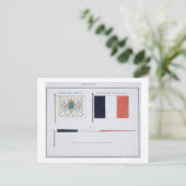 Carte Postale Drapeaux français, tiré d'un livre français de Dra (Debout devant)