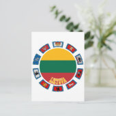 Carte Postale Drapeaux lituaniens (Debout devant)