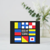Carte postale drapeaux maritimes - personnaliser! (Debout devant)