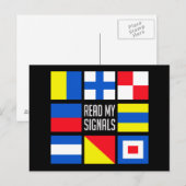 Carte postale drapeaux maritimes - personnaliser! (Devant / Derrière)