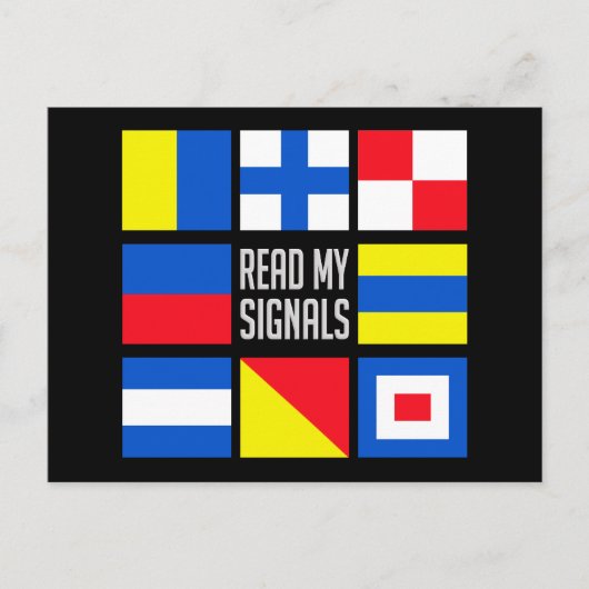 Carte postale drapeaux maritimes - personnaliser! (Devant)