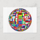 CARTE POSTALE DRAPEAUX MONDIAUX (Devant)