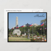 Carte Postale drapeaux monumentaux rizal (Devant / Derrière)