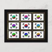 Carte postale Drapeaux Multihue Corée du Sud (Devant)