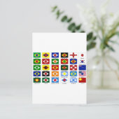 Carte Postale drapeaux pour la coupe du monde au brésil (Debout devant)