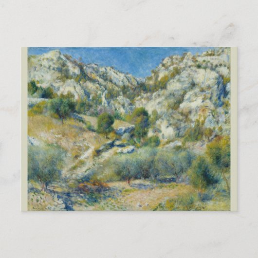 Carte Postale Drapeaux rocheux à L'Estaque par Pierre-Auguste Re (Devant)