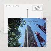 Carte Postale drapeaux rockefeller ny (Devant / Derrière)