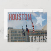 Carte Postale Drapeaux sur Houston, Texas (Devant / Derrière)
