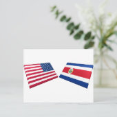 Carte Postale Drapeaux US et Costa Rica (Debout devant)