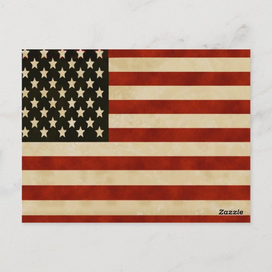 Carte Postale Drapeaux vintages américains (Dos)