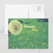 Carte Postale Dream Big et faire un voeu (Devant / Derrière)