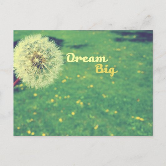 Carte Postale Dream Big et faire un voeu (Devant)