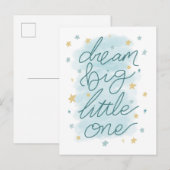 Carte Postale Dream Big Little One Pastel Stars (Devant / Derrière)