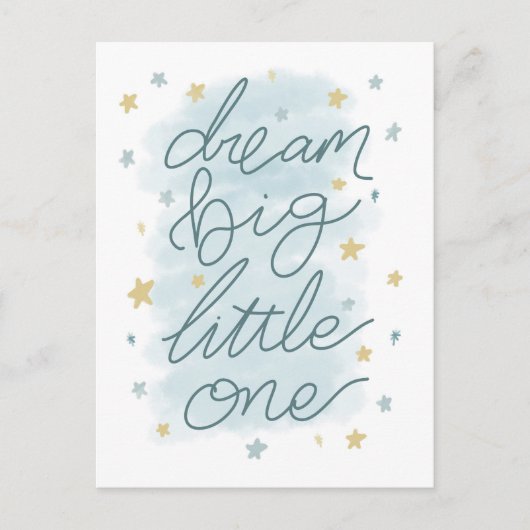Carte Postale Dream Big Little One Pastel Stars (Devant)