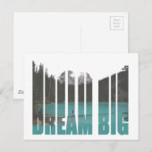 Carte Postale Dream Big Typography (Devant / Derrière)