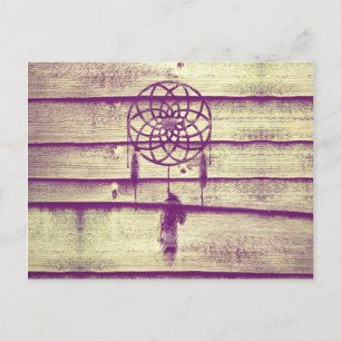 Carte Postale Dream Catcher Purple Wood