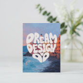 Carte Postale Dream Design Do Hand Letting Typographie pour Arti (Debout devant)