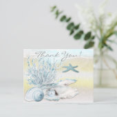 Carte Postale Dream Shore Beach Merci bleu (Debout devant)