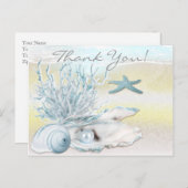 Carte Postale Dream Shore Beach Merci bleu (Devant / Derrière)