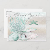 Carte Postale Dream Shore Beach Merci vert (Devant / Derrière)