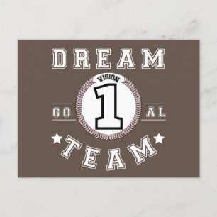 Carte Postale Dream Team One Vision One Goad Teamwork Office
