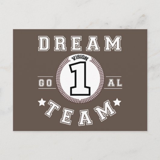 Carte Postale Dream Team One Vision One Goad Teamwork Office (Devant)