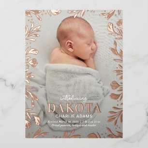 Carte postale Dreamage Foliage Faire-part de naiss