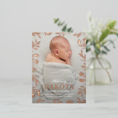 Carte postale Dreamage Foliage Faire-part de naiss (Debout devant)