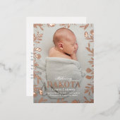 Carte postale Dreamage Foliage Faire-part de naiss (Recto/Verso)