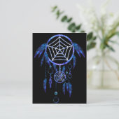 Carte Postale Dreamcatcher bleu lumineux (Debout devant)