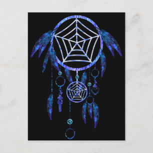Carte Postale Dreamcatcher bleu lumineux