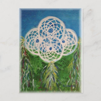 Carte Postale Dreamcatcher Rose bleu