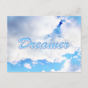 Carte Postale Dreamer Puffy nuages blancs et ciel bleu