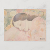 Carte Postale Dreaming in Bloom – Watercolor Sleeping Woman (Dos)