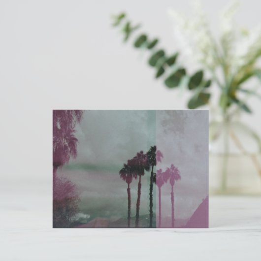 Carte Postale Dreaming Technicolor Palm Trees (Debout devant)
