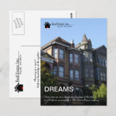 Carte postale Dreams Real Estate (Devant / Derrière)