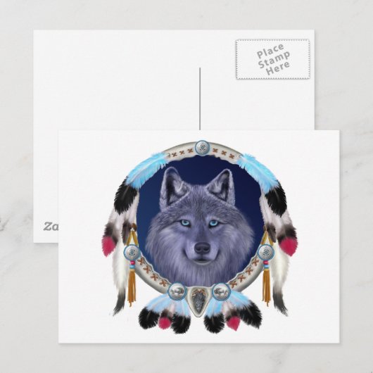 CARTE POSTALE DREAMWOLF (Devant / Derrière)