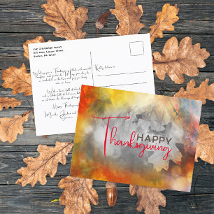 Carte Postale Dreamy Autumn Foliage Thanksgiving Message