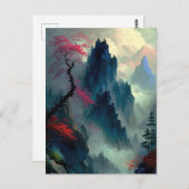 Carte postale Dreamy Misty Mountain Landscape (Devant / Derrière)