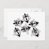 Carte Postale Dreidels (Devant / Derrière)