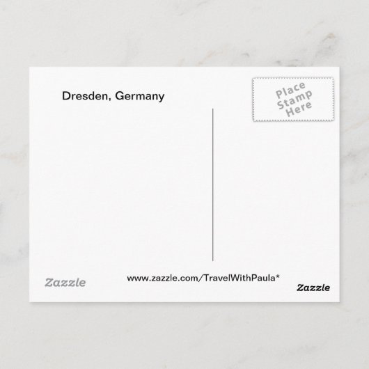 Carte postale Dresde Allemagne (Dos)