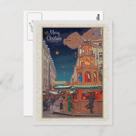 Carte Postale Dresde - Pyramide de Noël - MC W (Devant / Derrière)