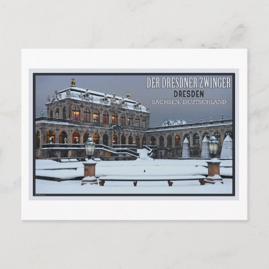 Carte Postale Dresde - Zwinger Palace Winter LS (Devant)