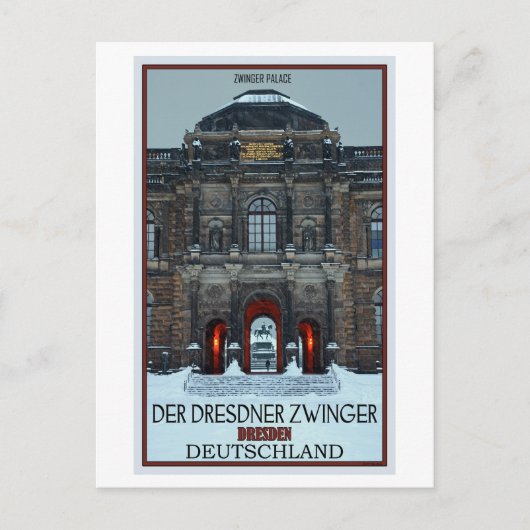 Carte Postale Dresde - Zwinger Palace Winter P (Devant)