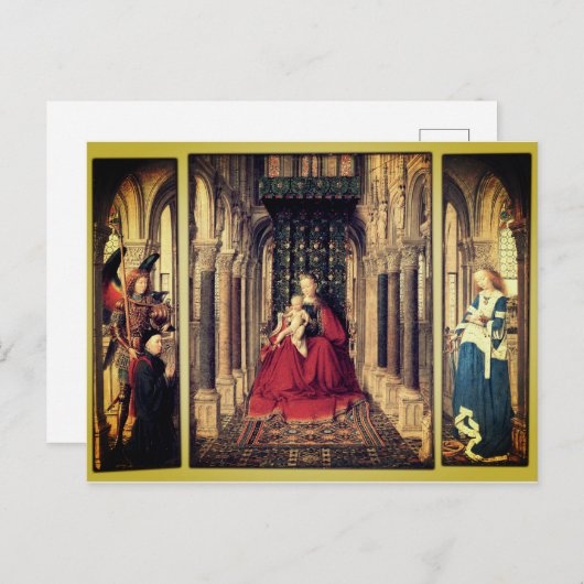 Carte Postale Dresden Triptych (par Jan van Eyck, 1437) (Devant / Derrière)