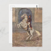 Carte Postale Dressage Montrer Cheval (Devant / Derrière)