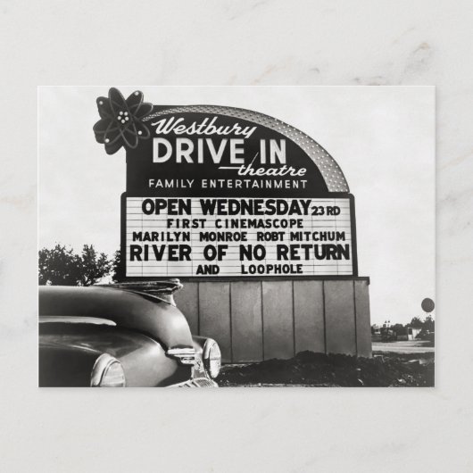 Carte Postale Drive-In Theatre, 1954 (Devant)